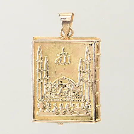 Hänge bok, längd: 27mm, bredd: 3,1-17,6mm, 14K  Vikt: 3,2 g