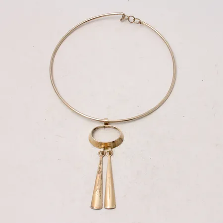 Halsring med hänge, David-Andersen Norway sterling, halsring Ø 35cm, hänge ca:30x85mm, 925/1000, vikt 28,45g. 