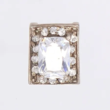 Hänge med vita stenar 10x11mm silver 925/1000 Vikt: 2,3 g