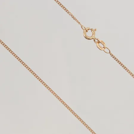 Kedja pansar 45cm, bredd:1mm, 18K 2,6g.