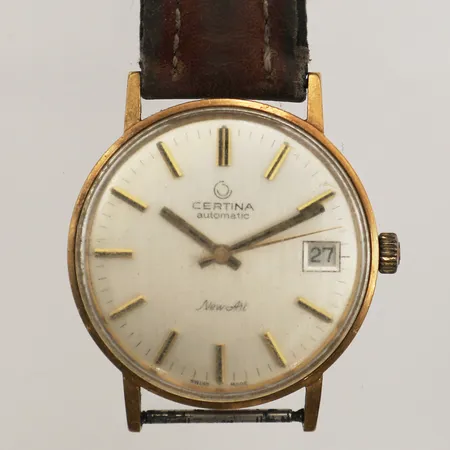 Armbandsur Certina New Art, 14K, automatisk, Ø34mm, datum, repigt glas, repig boett, inga tillbehör, 14K 