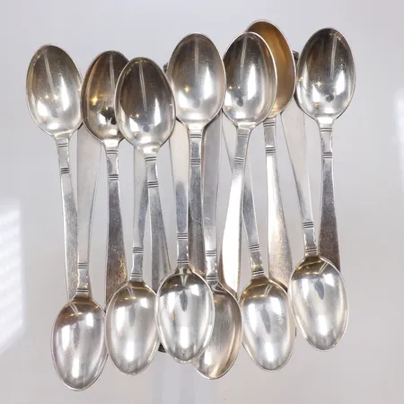 13 kaffeskedar, 12cm, silver, 830/1000 Vikt: 204,3 g