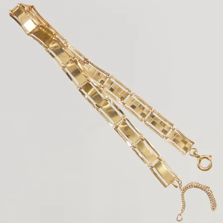 Armband 18,5cm, bredd:6mm, defekt säkerhetskedja, 18K 6,0g.