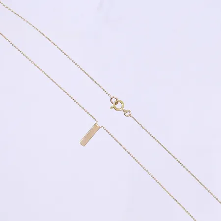 Halscollier ankarlänk längd 42cm bredd 1-10mm 18K Vikt: 1,6 g