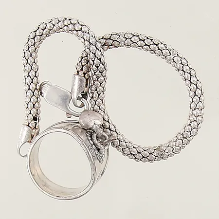 Diverse silversmycken, ojämnheter, skadat, silver 925/1000 Vikt: 12,8 g