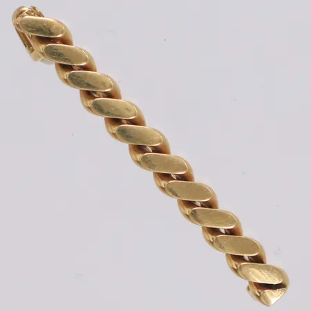 Brosch, längd 33,6mm, bredd 3,5mm, 18K Vikt: 2,7 g