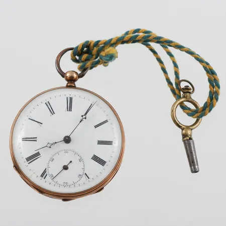 Fickur 14k,nyckeldrag,fungerar ej,diameter ca 4 cm,totalvikt 50.6 gram.