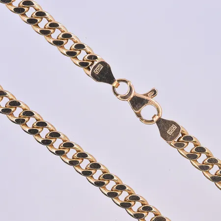 Kedja Pansar, Guldfynd, längd 50 cm, bredd 5 mm, 18K. Vikt: 18,7 g