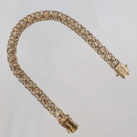 Armband X-länk, längd 19cm, bredd 6mm, 18K Vikt: 19,7 g