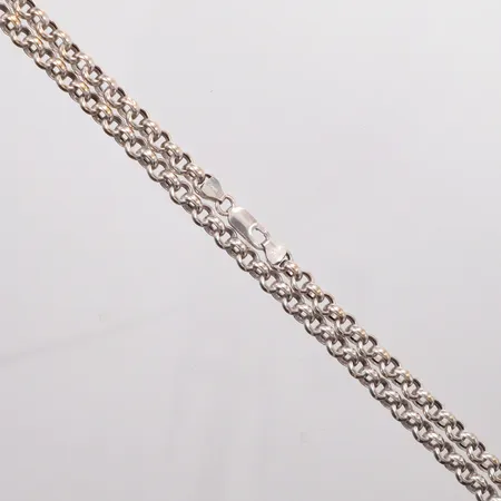 Kedja vitguld längd 49,5cm, bredd 5,2mm, 18K Vikt: 17,7 g