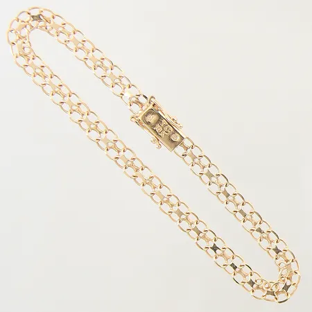 Armband X-länk, längd 18,5cm, bredd 5mm, 18K  Vikt: 5,3 g