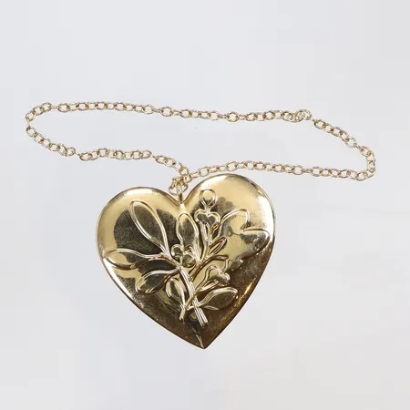 Juldekoration Georg Jensen i form av hjärta i gulmetall, mått på hjärtat: 38x36mm