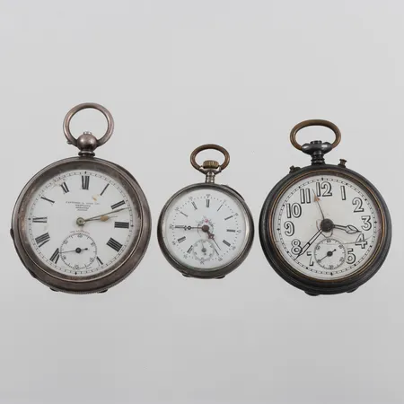 Fickur 3 st,silver,skador/ej funktionstestade,diameter ca 4-5 cm.