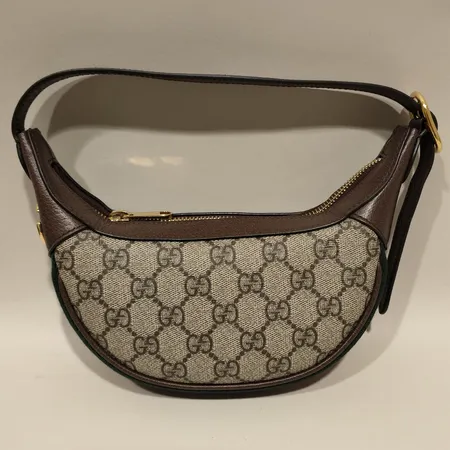 Väska Gucci Ophidia Mini, serienr.658551-493079, monogrammönstrad canvas, läder, mässingdetaljer, insida med kort och nyckelhållare, 20X13cm, dustbag, kvitto Birger Jarlsgatan -2023, originalkartong Skickas med postpaket.