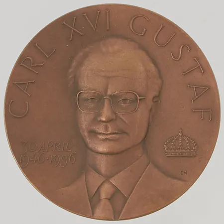 Minnesmedalj, Carl XVI Gustaf, brons, etui.