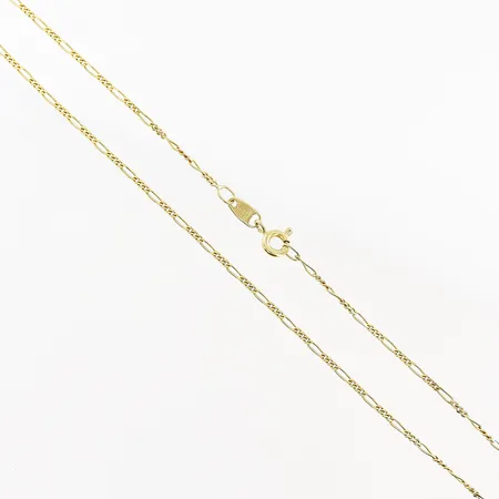 Kedja Figaro, 42,5cm, bredd 1mm, 18K Vikt: 2,6 g