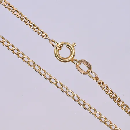 Kedja Pansar, längd 45,5 cm, bredd 2 mm, 18K. Vikt: 6,4 g