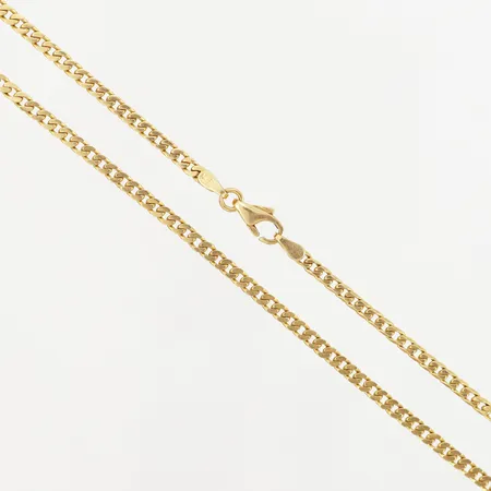 Kedja manglad pansar 46,5cm, bredd: 3mm, 18K Vikt: 16,2 g