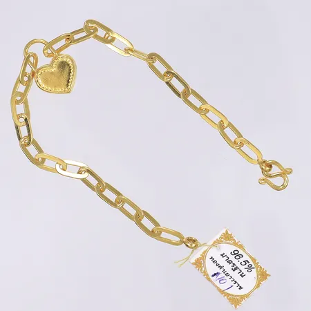 Armband längd 19cm bredd 5mm 23K Vikt: 15,1 g