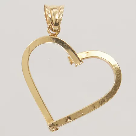 Hänge "hjärta" 28mm, små bucklor/skador, 18K 1,2g.