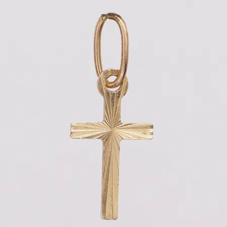 Hänge kors, 16mm, 14K  Vikt: 0,2 g