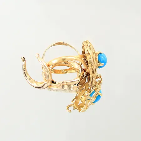 Diverse guldsmycken, stenar, defekt, 18K  Vikt: 11,4 g