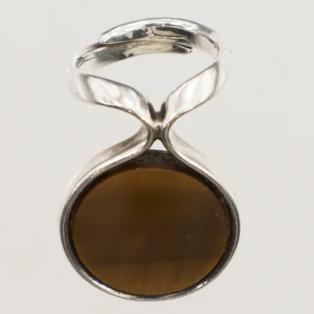 Hänge med tigeröga, stl 16, bredd 34mm, ALTON, Dåvik Alton, år 1975, 925/1000 silver  Vikt: 14,3 g