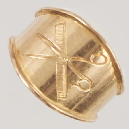 Ring "Sax och kam" Ø19, bredd:16mm, 18K 4,8g.