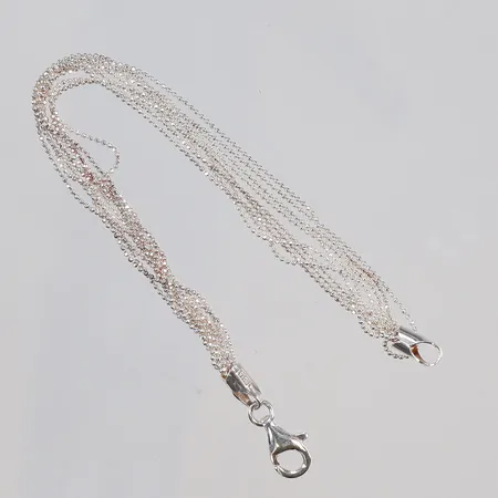 Flerradigt armband , längd 19cm, bredd ca 5mm, GHA, silver, 925/1000 Vikt: 6,2 g