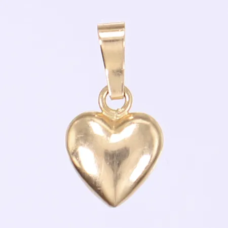 Hänge hjärta längd inkl ögla 15mm bredd 9mm 18K Vikt: 0,4 g