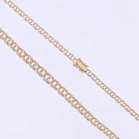 Halscollier doserad Bismarck kistlås längd 42cm bredd 3-6mm 18K Vikt: 10,2 g