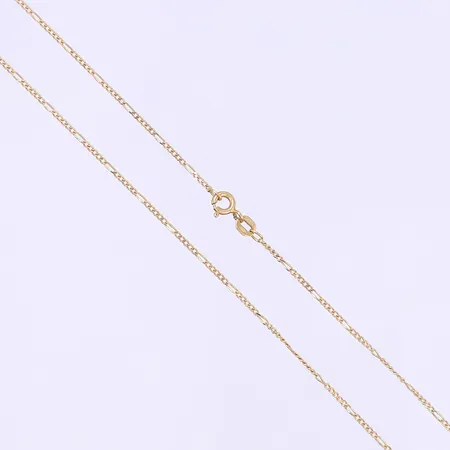 Halskedja Figaro längd 42cm bredd 1mm 18K Vikt: 2,1 g