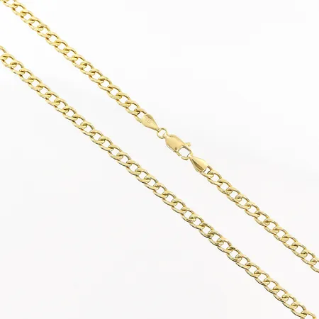 Kedja Pansar 55,5cm, bredd 3,5mm, GHA, ihålig länk, 18K Vikt: 8,4 g