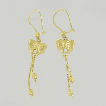 Ett par örhängen i set, längd 4,5 cm, 21K Vikt: 3,1 g