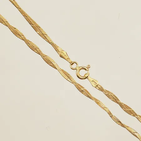 Collier, längd 42cm, bredd ca 2mm, 18K Vikt: 3 g