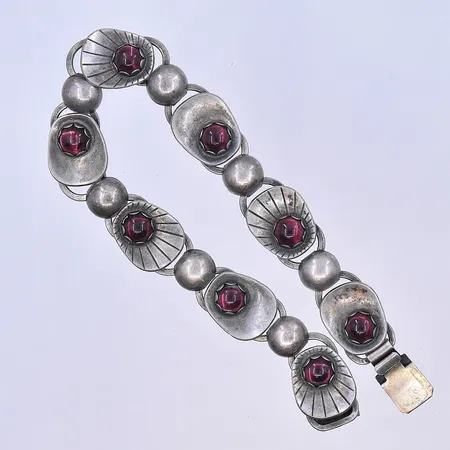 Armband, Alton, längd 19 cm, bredd 12 mm, silver 830/1000. Vikt: 22,5 g