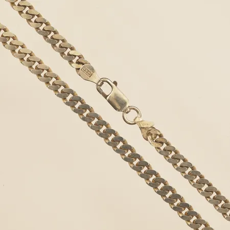 Kedja Pansar, längd 50cm, bredd 4,1mm, defekt ögla, 925/1000 silver  Vikt: 18,8 g