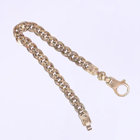 Armband 18cm, bredd 7mm, bruksslitage, förgyll silver 925/1000 Vikt: 14 g