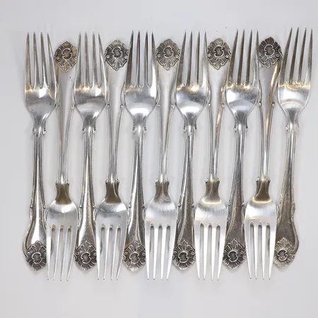12 gafflar, silver, 830/1000 Vikt: 576 g