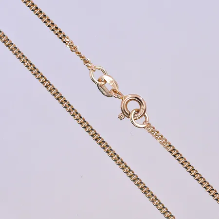 Kedja Pansar, längd 40 cm, bredd 2 mm, 18K. Vikt: 3,9 g
