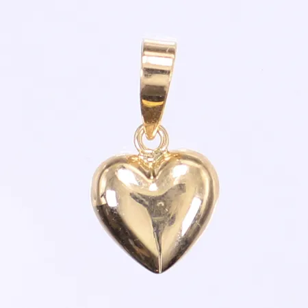Hänge hjärta längd inkl ögla 15mm bredd 9mm 18K Vikt: 0,4 g