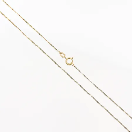 Kedja Pansar, 38cm, bredd 0,5cm, mindre skevheter på länk, 18K Vikt: 1,5 g