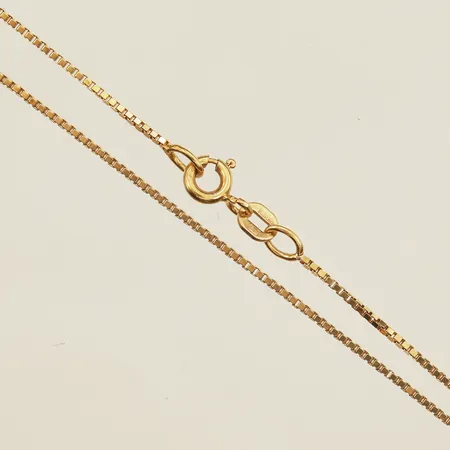 Kedja Venezia, längd 50cm, bredd 1,6mm, utbytt lås, 14K  Vikt: 7,9 g