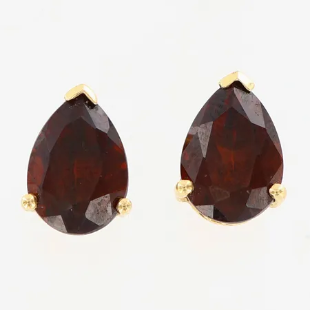 Ett par örhängen med stenar, ca 11mm, 10K Vikt: 2,2 g