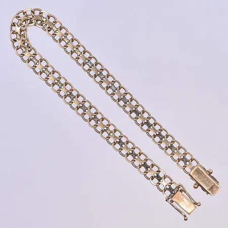 Armband X-länk, längd 20 cm, bredd 7 mm, 18K. Vikt: 11,1 g