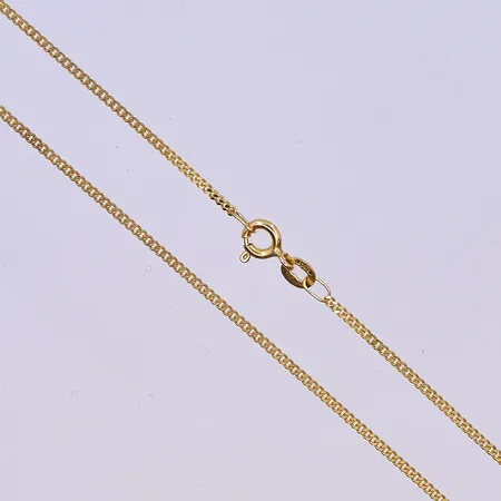 Kedja Pansar, längd 46 cm, bredd 1 mm, 9K. Vikt: 2,5 g