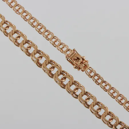 Collier 18k Bismarck,längd ca 43 cm,bredd 4.1-7.2 mm. Vikt: 19,7 g