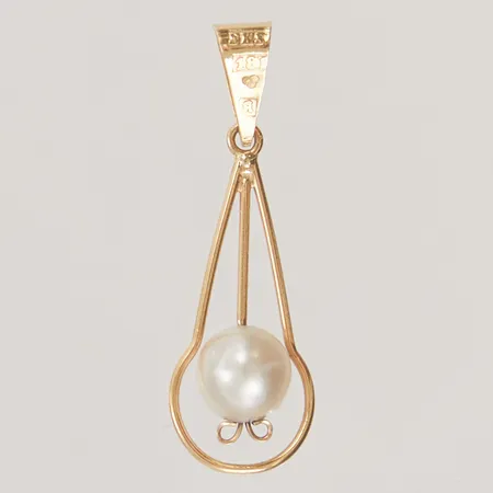 Hänge 24mm, pärla, 18K 1,1g.