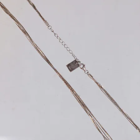 Collier, ställbar längd 40,5-44,5cm, bredd ca 3,5mm, bucklor, silver 925/1000 Vikt: 7 g