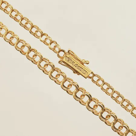 Collier Bismarck, längd 51cm, bredd 3,5-5,3mm, 18K  Vikt: 11,3 g